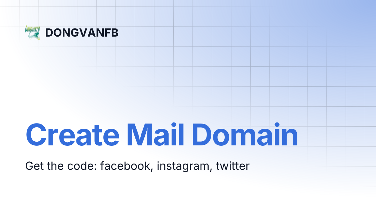domain mail creation